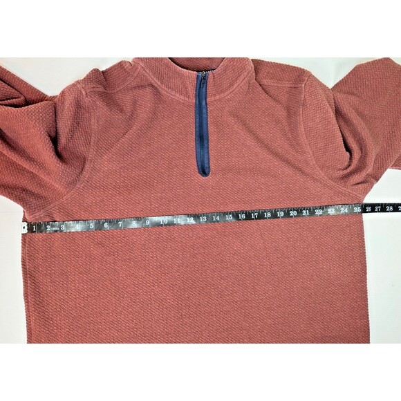 Southern Tide Men's XXL Outbound Quarter Zip Pullover Brown Heather Waffle Knit - Picture 8 of 13